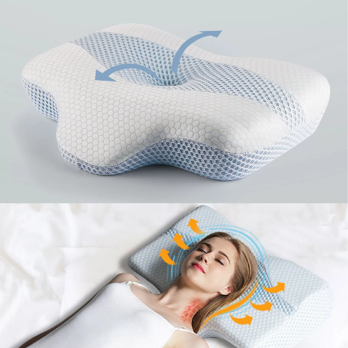  Mkicesky Side Sleeper Contour Memory Foam Pillow