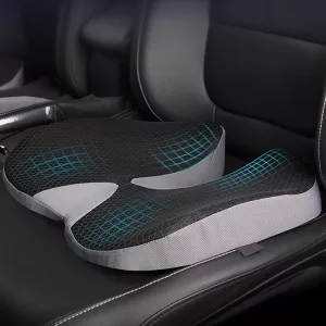 SWISS DRIVE CAR SEAT CUSHION WITH MEMORY FOAM AND COOLING GEL