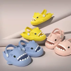 kids slippers, shark slippers, cute slippers, cute slides, non slip slippers