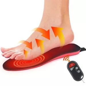 heated shoe inserts, heated shoe insoles, foot warming insoles, rechargeable heated insoles, electric insoles