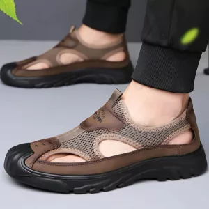 mens sandals, non slip shoes, closed toe sandals, beach shoes, mesh shoes, lightweight shoes, mesh sandals, lightweight sandals