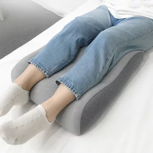memory foam pillow, memory foam cushion, ergonomic pillow, leg elevation pillow, leg pillow, leg cushion, memory foam leg pillow
