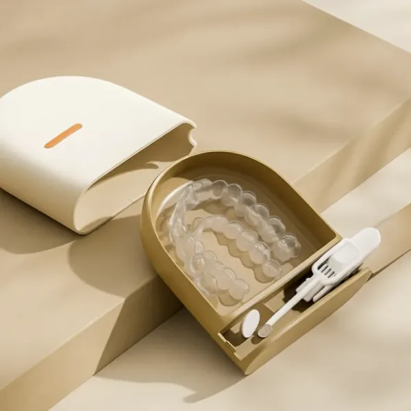 retainer case, denture case, denture container, retainer box, mouth guard case