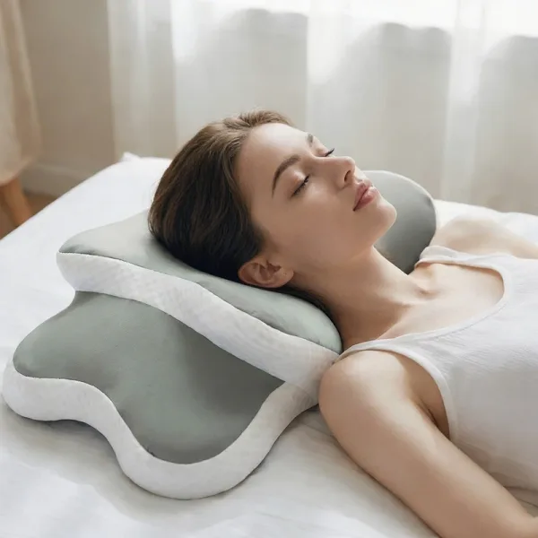 neck support pillow, ergonomic pillow, memory foam pillow, cervical pillow, orthopedic pillow