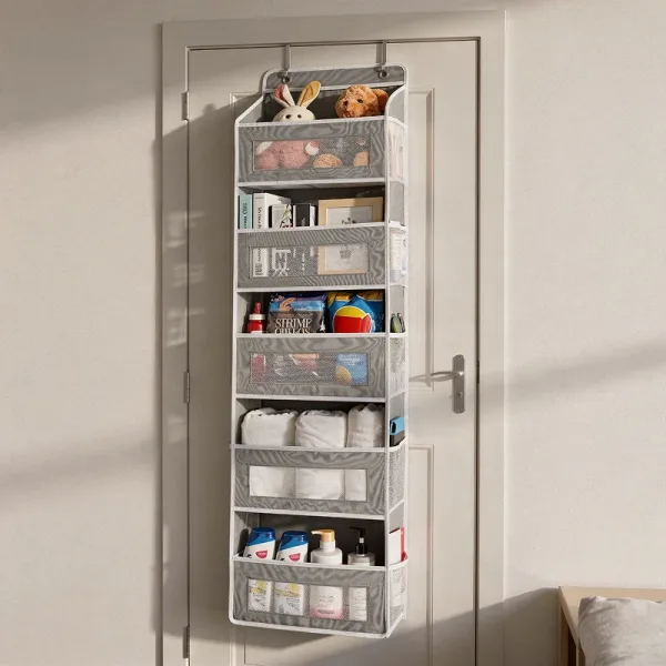 door hanging storage, over the door organizer, over the door clothes hanger, door hanging organizer