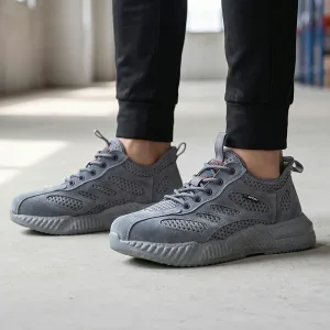 Breathable Mesh Safety Shoes Non-Slip Lightweight Work Sneakers with Toe Protection