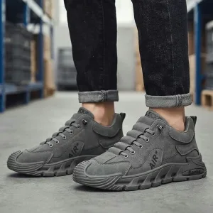 Men's Stylish Toe Protection Casual Shoes Durable No-Tie Sneakers